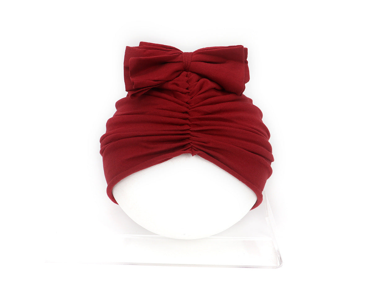 Cute Baby Turban Wrap  Baby Girl Bow Bonnet Headwraps