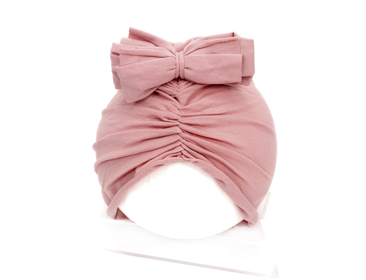 Cute Baby Turban Wrap  Baby Girl Bow Bonnet Headwraps