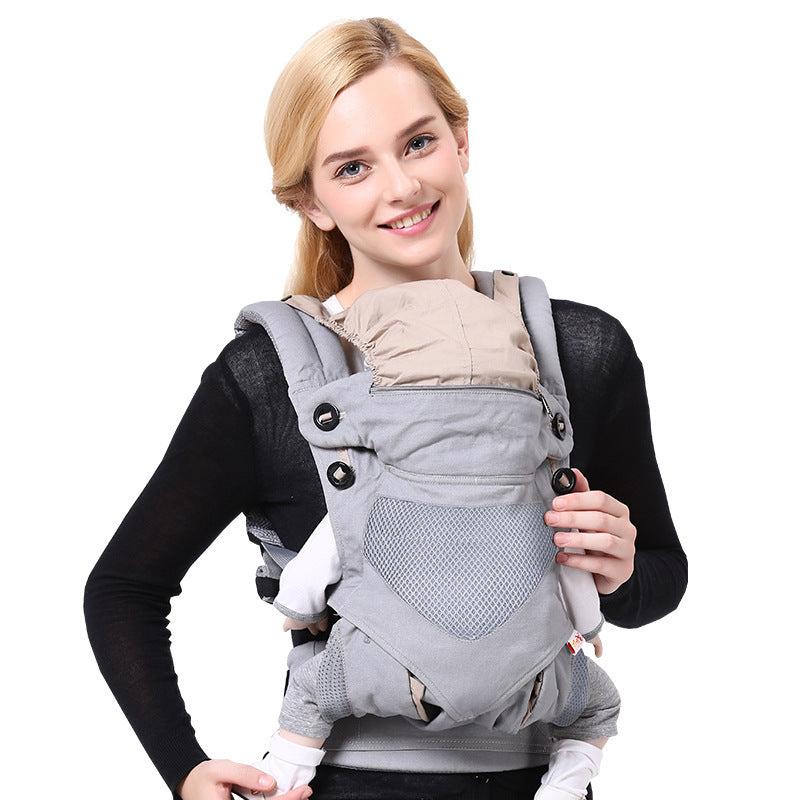 BUDOUMAMA Wrap Baby Carrier, Grey - Original Stretchy Infant Sling
