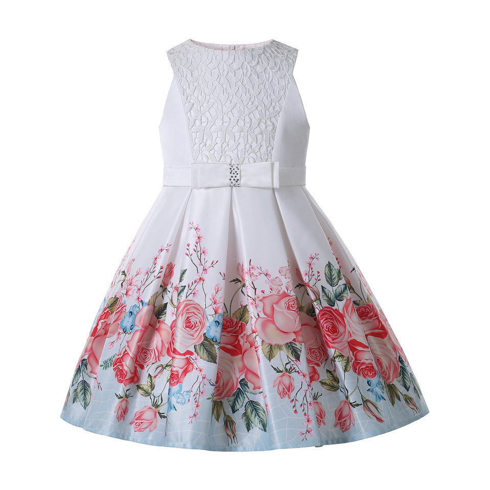 Pettigirl Newest Cute Soft Sleeveless Floral Dresses for Kids