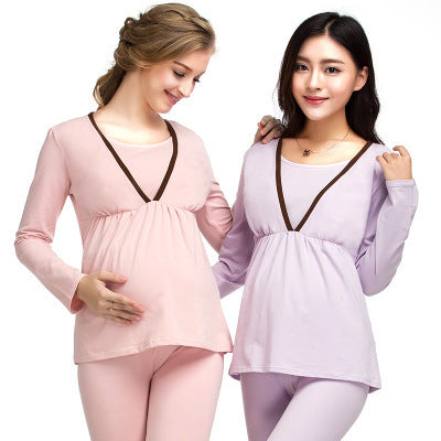 Casual High-Quality Cotton Maternity Nursing Pajama Sets Loose Style Two Piece Women Sleepwear